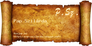 Pap Szilárda névjegykártya